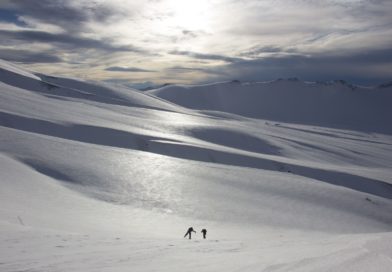 Local Splitboarder @naticorail with backcountry skier @nina_bogner