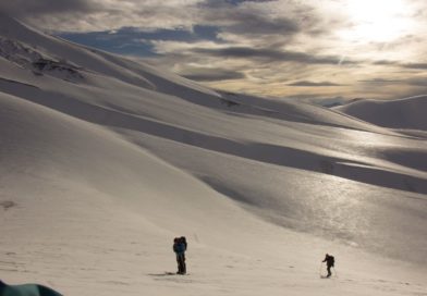 Local Splitboarder @naticorail with backcountry skier @nina_bogner