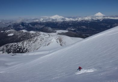 Localskier Skiing down "Canalón del Cumbre"
